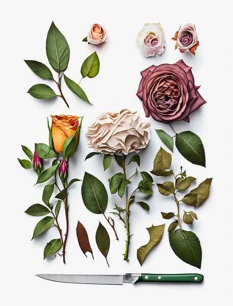 Botanical rose collection by Vlindertuin-Art