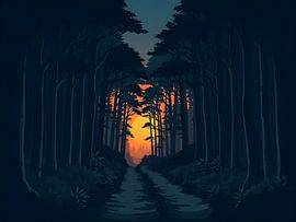 Schemerpad van Artistic