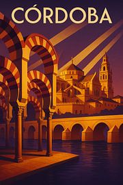 Córdoba Art Deco Poster – Vintage Spain Travel Wall Art by Travel Shop
