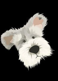 Tête de schnauzer sur IHSANUDDIN .