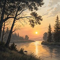Sunset River Serenity