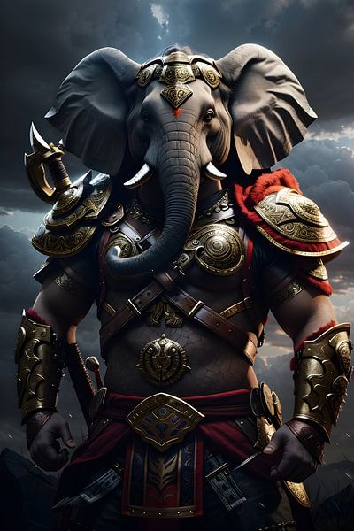 Elephant commander armor by Ayyen Khusna