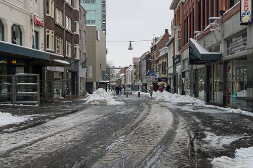 Geleenstraat in Heerlen in de winter