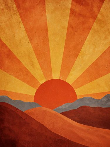 Landschaft bei Sonnenaufgang