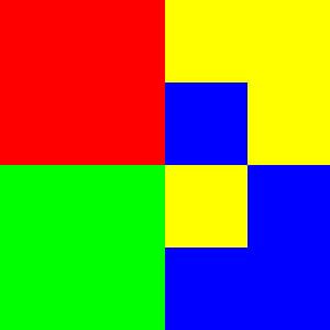4x4 in 16 | Morphing | Quadrate im Zentrum | V=102-02 | P #01