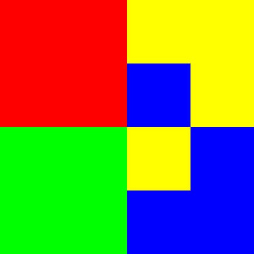 4x4 in 16 | Morphing | Vierkanten in het midden | V=102-02 | P #01