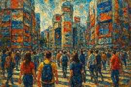 Shibuya in Wild Strokes