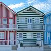 Kleurige huizen in Costa Nova van Barbara Brolsma