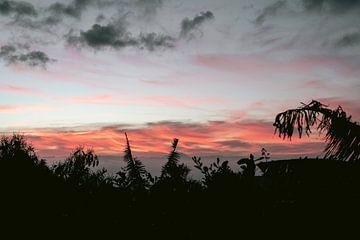 Tropical sunset Gran Canaria | Photo print Canary Islands | Colourful travel photography Spain by HelloHappylife