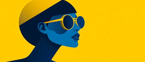Élégance bleue - regard de rayon de soleil