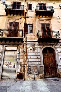 Maison sicilienne abandonnée à Palerme