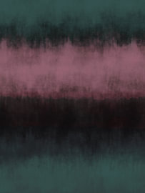 Abstrakte Kunst in Lila, Schwarz und Grün von Dina Dankers