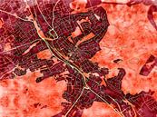 Kaart van Menden (Sauerland) in de stijl 'Amber Autumn' van Maporia thumbnail
