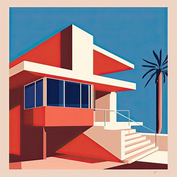 Bauhaus Poster Kunstdruk Ontwerp Architectuur van Niklas Maximilian