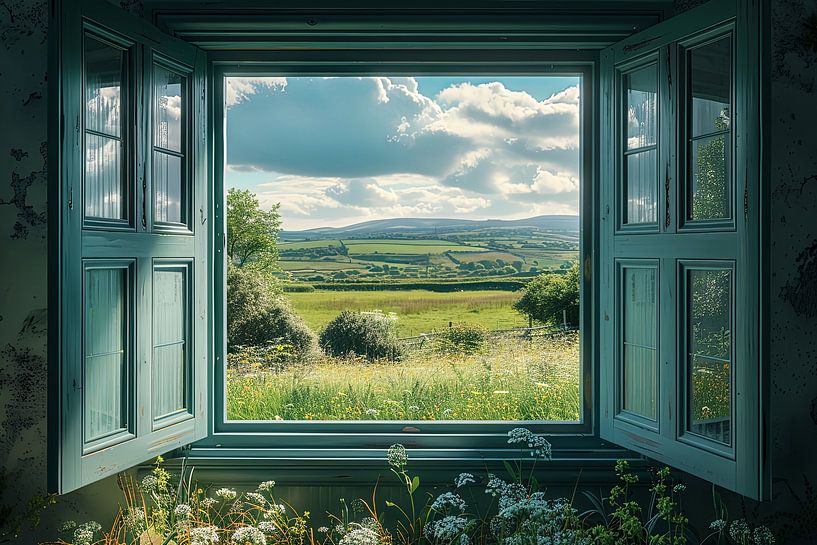 regarder par la fenêtre un paysage magnifique par Egon Zitter