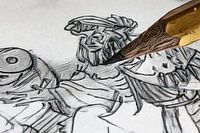 Wannabee Rembrandt en croquis