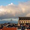 Panorama van Haarlem met grote kerk - kleur van Arjen Schippers