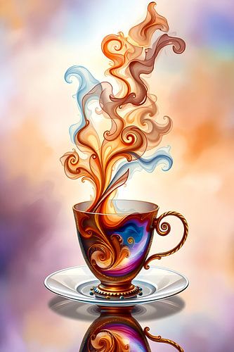 café ou cappuccino dynamique Art