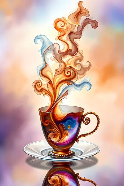 Kaffee oder Cappuccino Dynamik Art von Egon Zitter