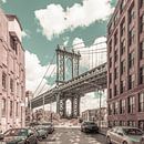 NEW YORK CITY Manhattan Brug | stedelijke vintage stijl van Melanie Viola thumbnail