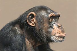 Detailed realistic watercolour of a monkey by Art & Soul Creations