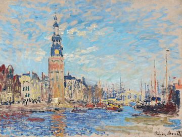 Gezicht op de Montelbaanstoren, Amsterdam, Claude Monet van Meesterlijcke Meesters