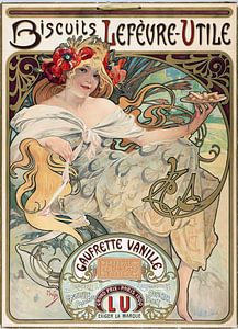 Vanillekipferl-Plakat - Alphonse Mucha, 1900er Jahre