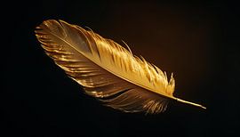 Golden feather portrait panorama by TheXclusive Art