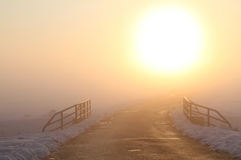 Misty road