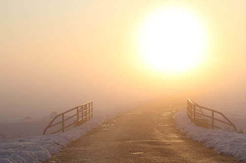 Misty road