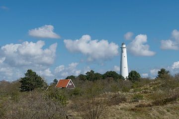 Weißer Leuchtturm (Zuidertoren) auf Schiermonnikoog von Patrick Verhoef