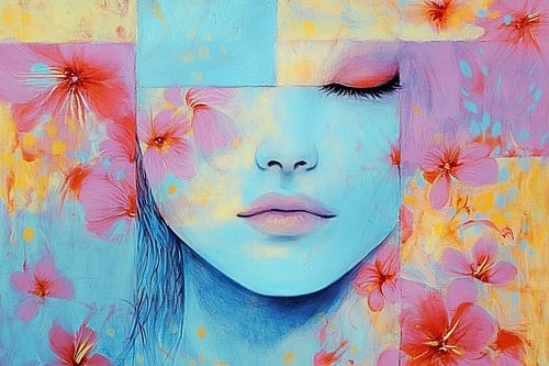 Woman and flowers