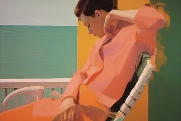 Portrait "Une journée d'été au bord de la mer" sur Carla Van Iersel
