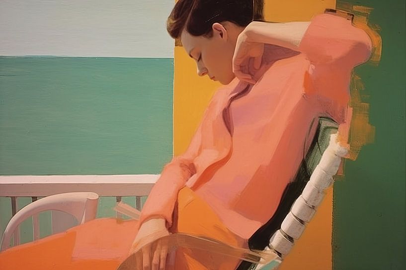 Porträt &quot;Ein Sommertag am Meer&quot; von Carla Van Iersel