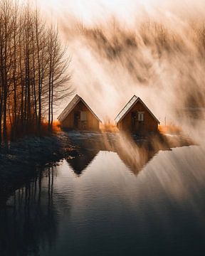 House by the lake by fernlichtsicht