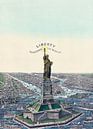 La Statue de la Liberté, New York par Vintage Afbeeldingen Aperçu