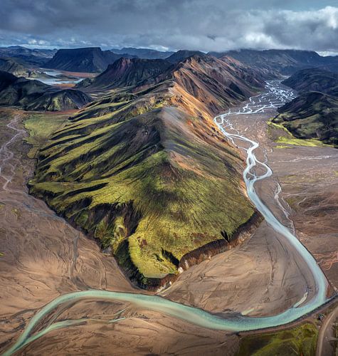 De machtige hooglanden van Ijsland