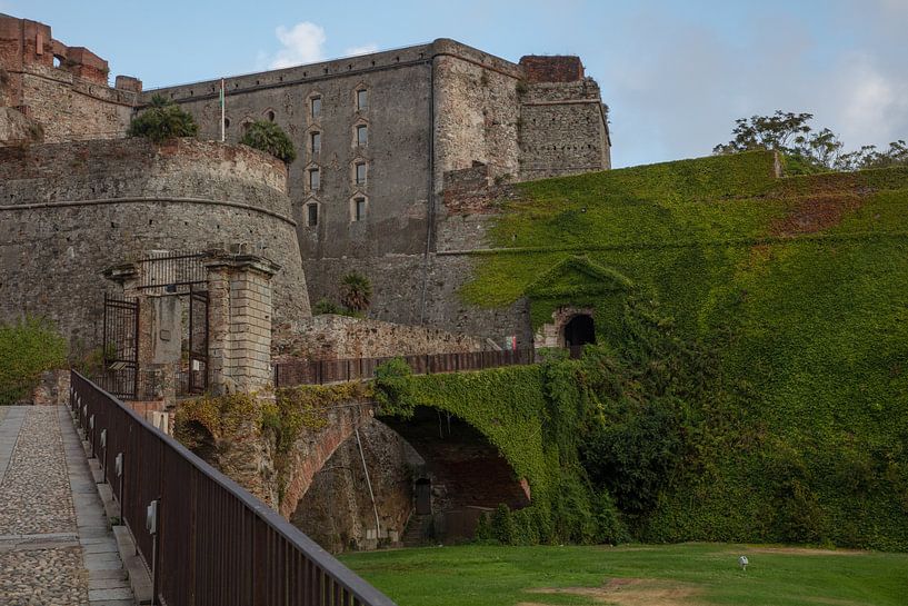 Gate of fortress (Castle) of Priamar at the coast of Savona, Italy by Joost Adriaanse