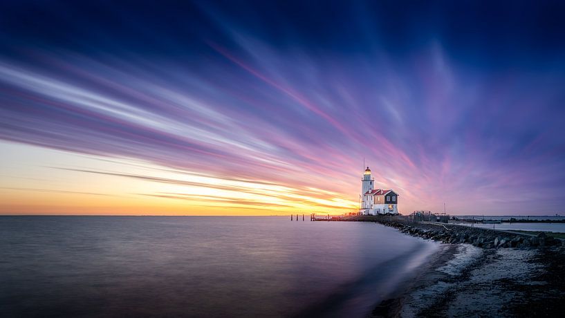 Horse of Marken at sunrise by Rene Siebring