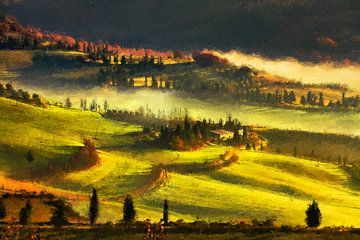 Zonsopkomst in Toscane (schilderij)