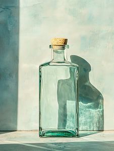 Mintglas in schuine lichtstrook