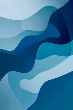 Golven van blauw en grijs