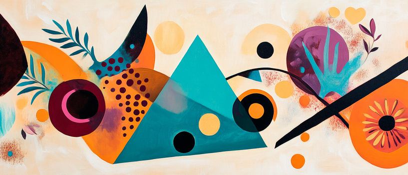 Abstract shapes and a blaze of colour by Poster Art Shop