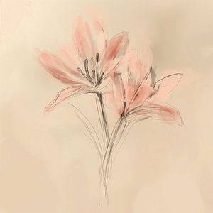 Lelie aquarel