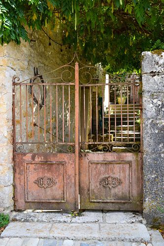 Oud hek in Saint-Cirq-lapopie