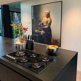 Customer photo: The Milkmaid - Vermeer painting, on canvas