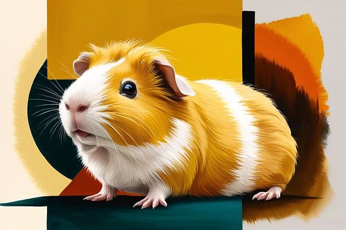 Kleurrijke digitale cavia afbeelding
