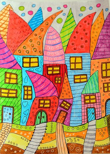 Des maisons colorées