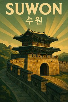 Suwon Festung Sonnenaufgang - Hwaseong Walls & Historic Gate Glow