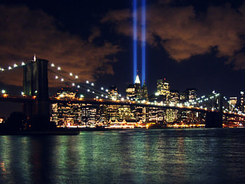 Ligne du ciel de New York le 11 septembre 911